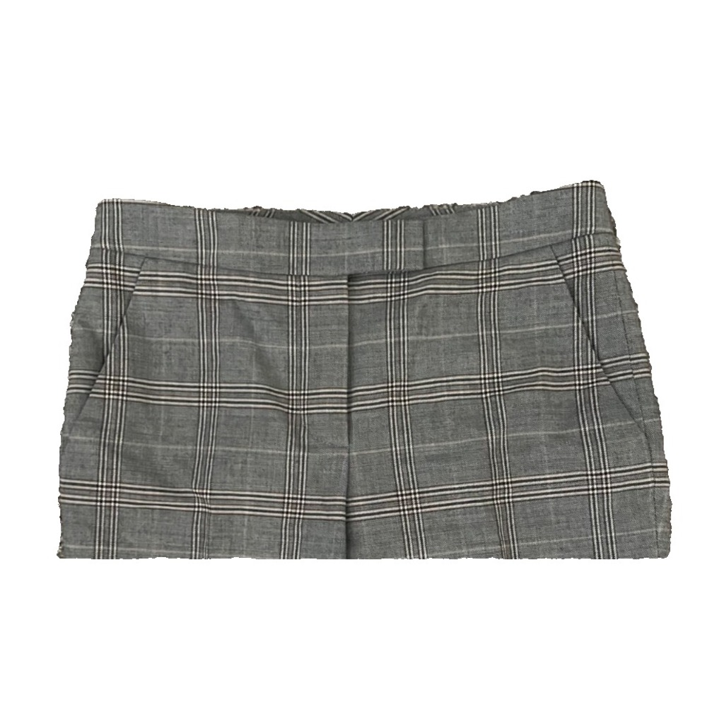 Judith & Charles Dress Pants Women's 2 Gray Plaid Twill Stretch Tapered‎ NEW
